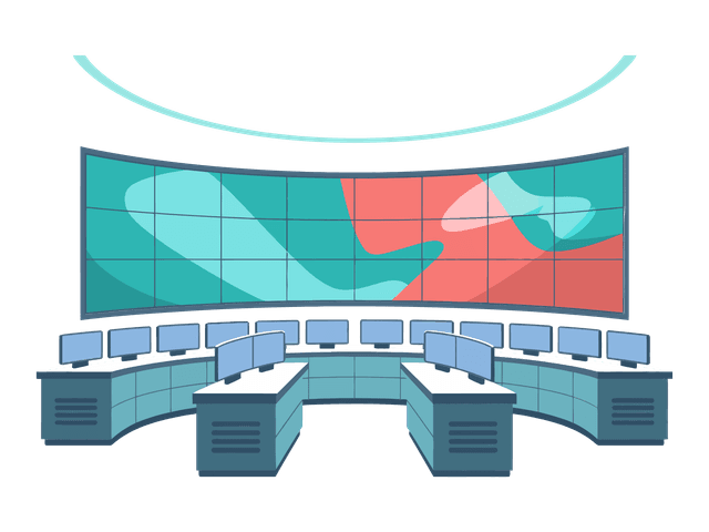Illustration of an IT employee working
